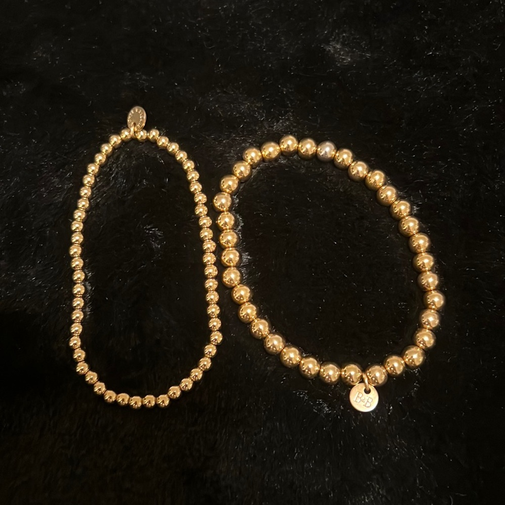 Baublebar gold bead bracelets